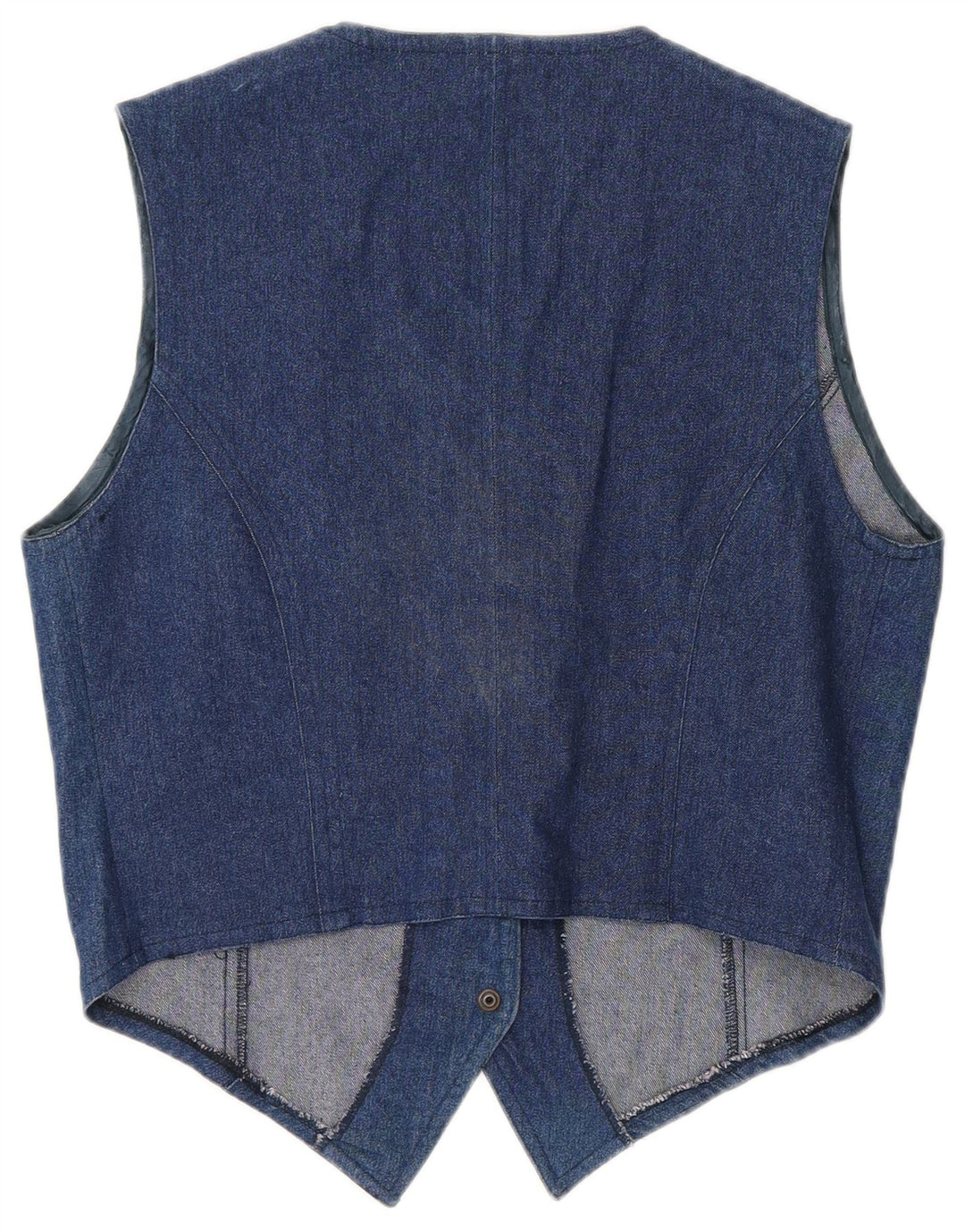 Damska kamizelka jeansowa Vintage UK 12, średni niebieski