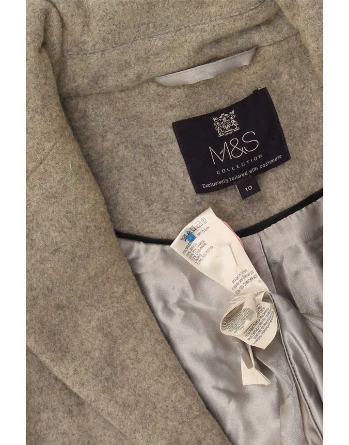 Marks & Spencer Damski płaszcz oversize UK 10 Small, szara wełna