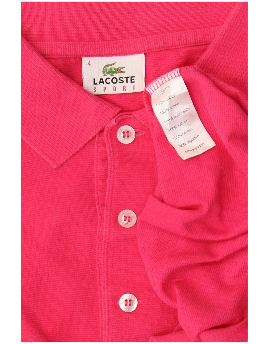 Męska koszulka polo Lacoste, rozmiar 4, średnia, różowa, bawełniana