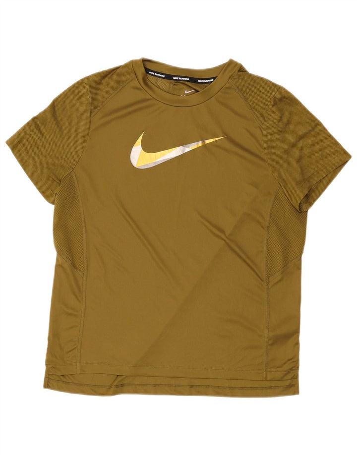 Męski T-shirt Nike Dri Fit z grafiką, duży, khaki, poliester