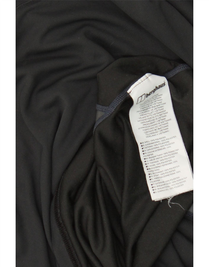 Męski T-shirt Berghaus, duży, czarny poliester z blokami kolorów