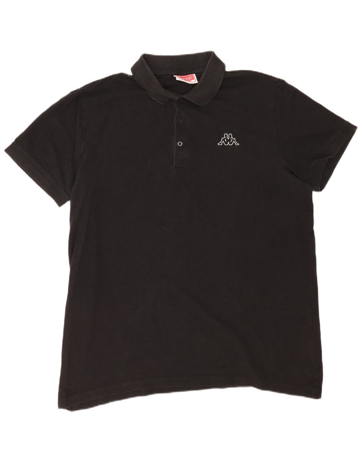 Męska koszulka polo Kappa 2XL Czarna bawełniana