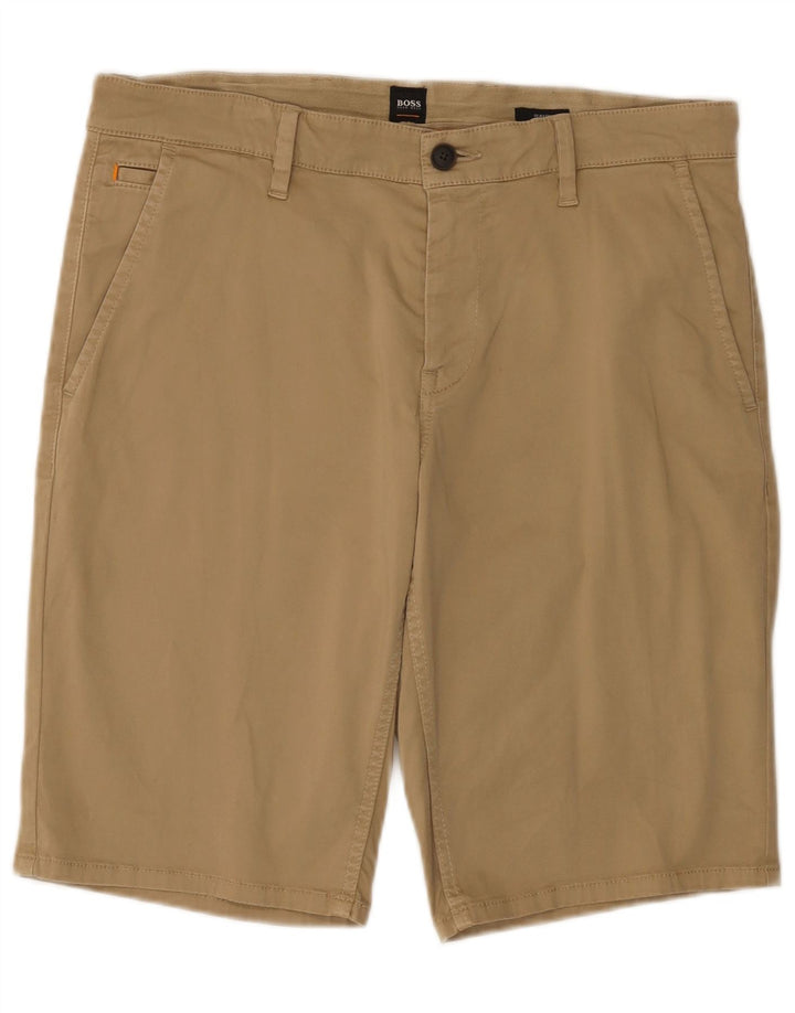 Męskie spodenki Chino Hugo Boss W35, duże, beżowe, bawełniane