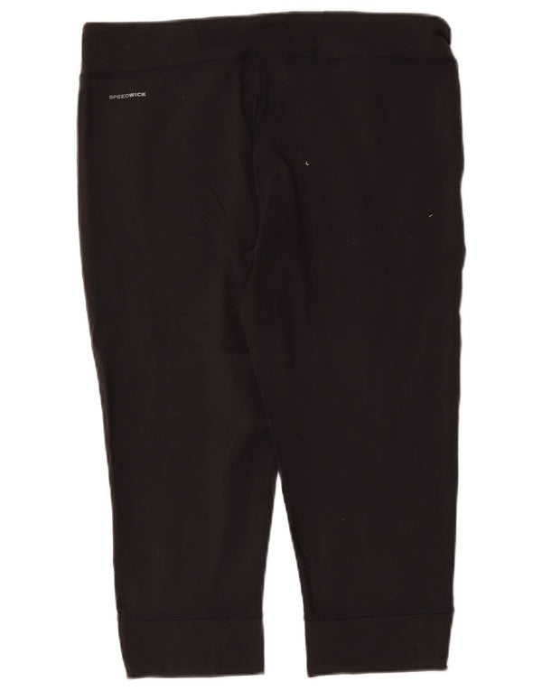 Reebok Womens Capri Leggings UK 18 XL Black Nylon