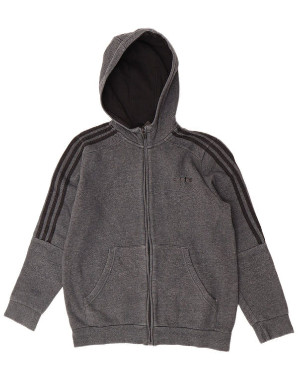 Adidas Chłopięcy Sweter Z Kapturem 13-14 Lat Szary Nakrapiane Bawełny