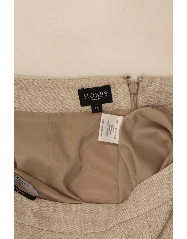 Spódnica ołówkowa damska Hobbs UK 14 duża W32 beżowa