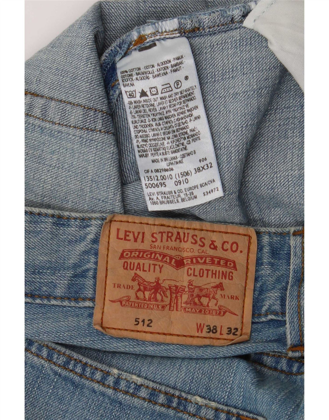 Męskie jeansy Levi's 512 Slim Tapered W38 L32 Niebieskie bawełniane