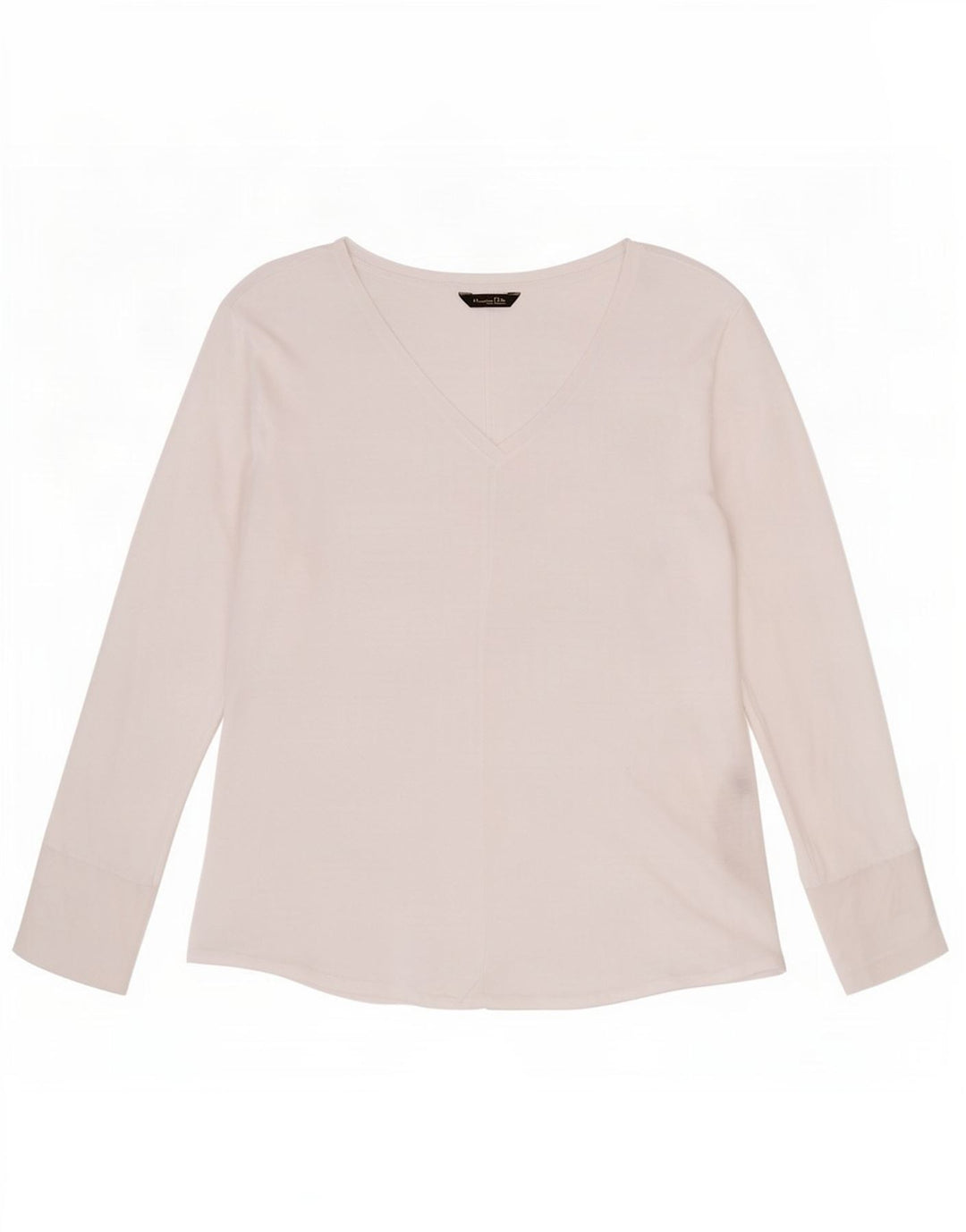 Damski top Massimo Dutti z długim rękawem i długim rękawem, średni biały Lyocell