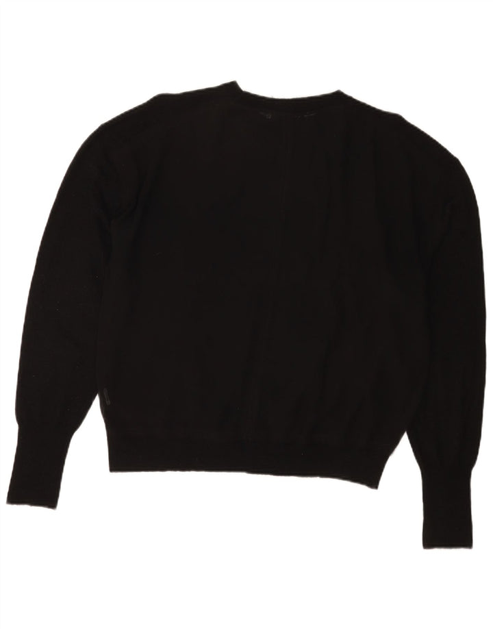 Damski sweter oversize z dekoltem w łódkę Zara UK 14, średni czarny
