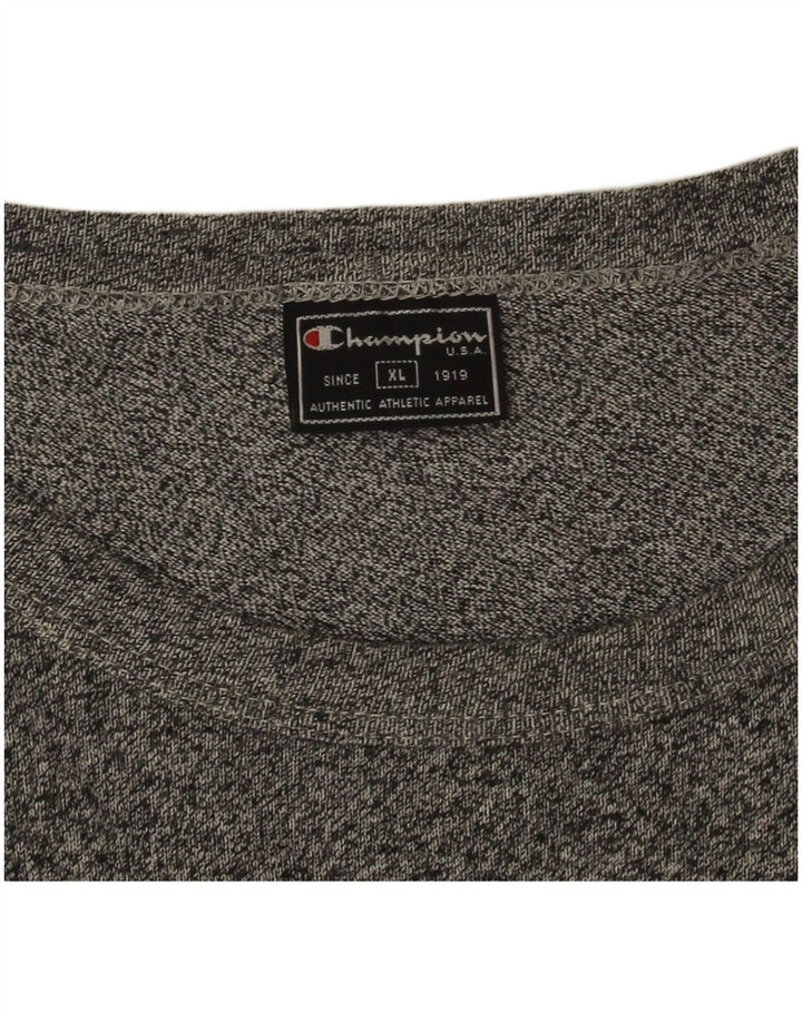 Męski T-shirt Champion z grafiką, rozmiar XL, szary, nakrapiany