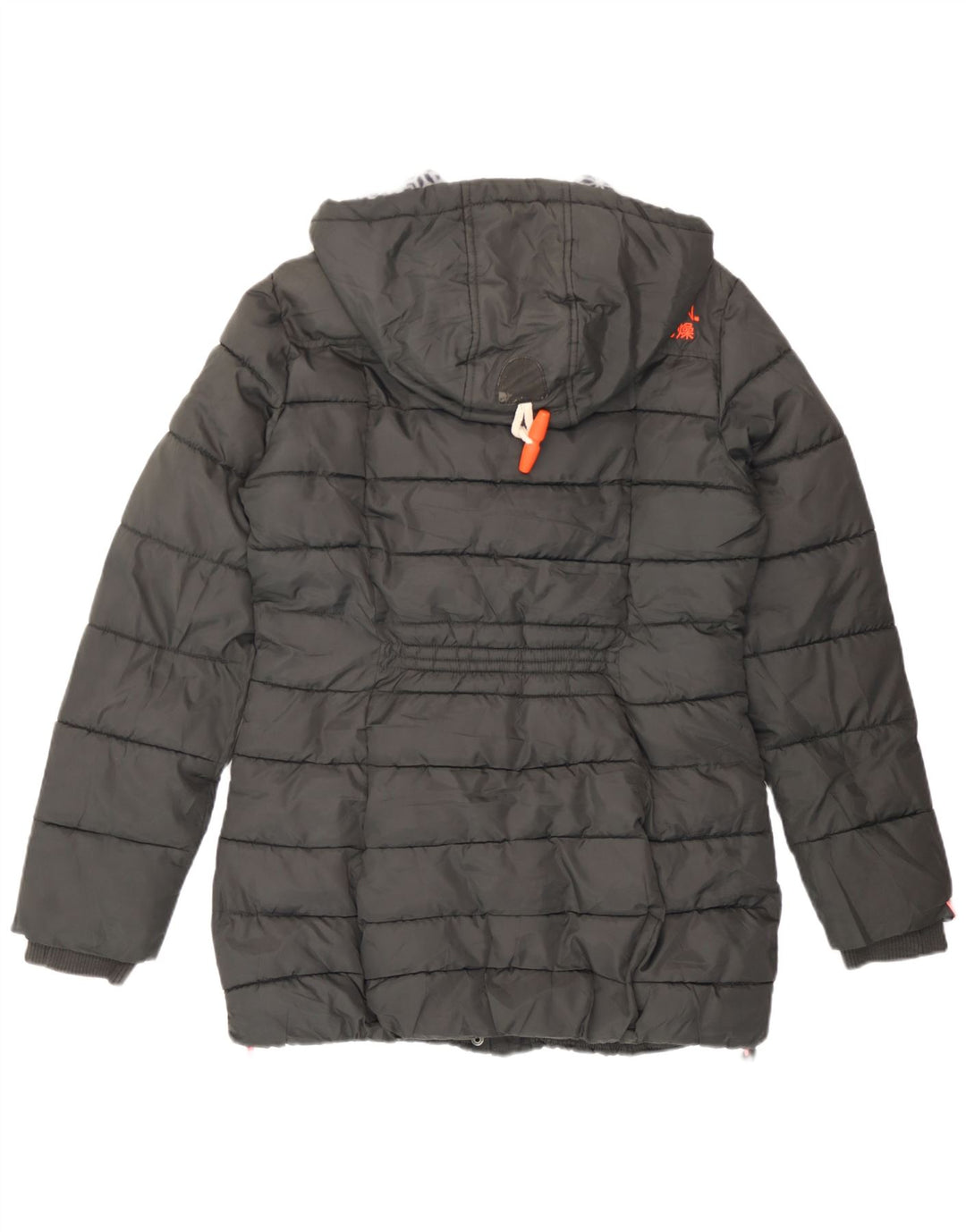 Damska wyściełana kurtka z kapturem Superdry UK 14, średnioszary poliester
