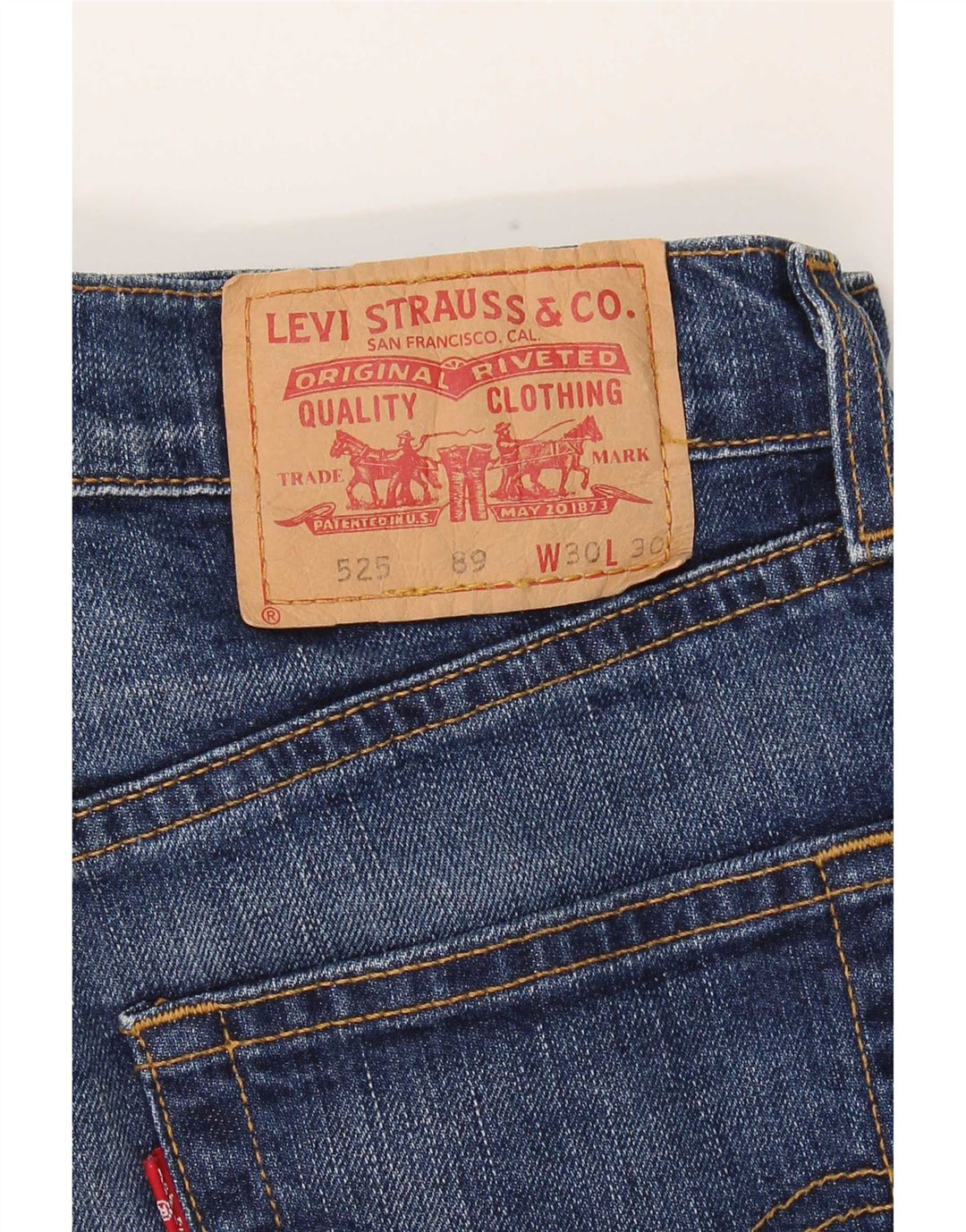 Damskie jeansy Levi's 525 Bootcut W30 L30 Granatowa bawełna