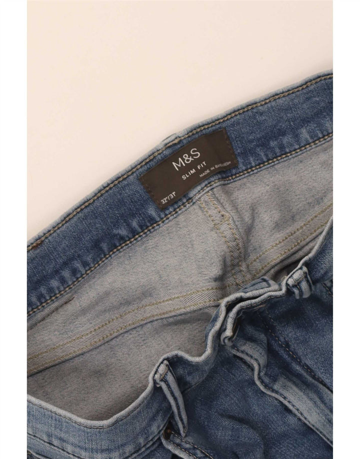 Marks & Spencer Męskie jeansy slim W32 L31 Niebieskie