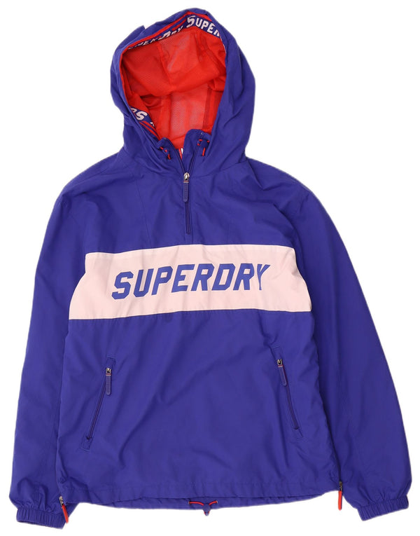 Męska kurtka Anorak z kapturem Superdry Graphic UK 36 Small Blue Colourblock