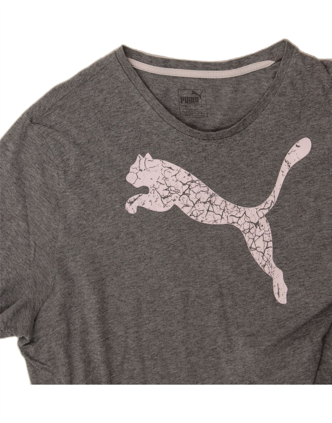 PUMA Mens Graphic T-Shirt Top Medium Grey Cotton Vintage Puma and Second-Hand Puma from Messina Hembry 