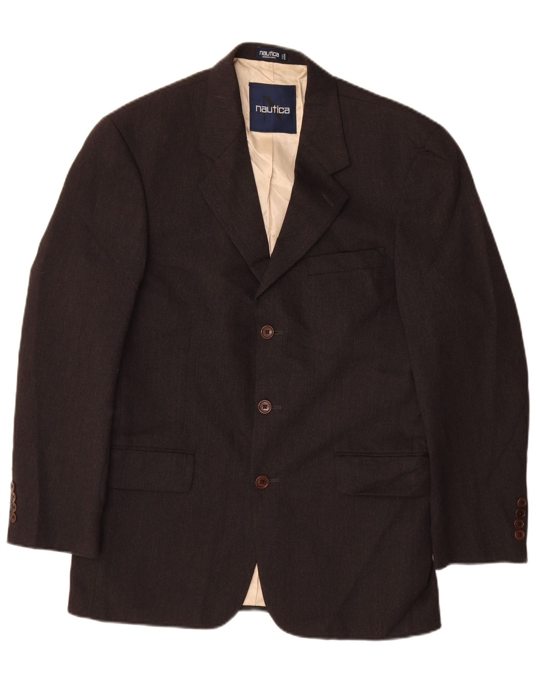 Męska marynarka zapinana na 3 guziki NAUTICA UK 38 Średnioszara wełna