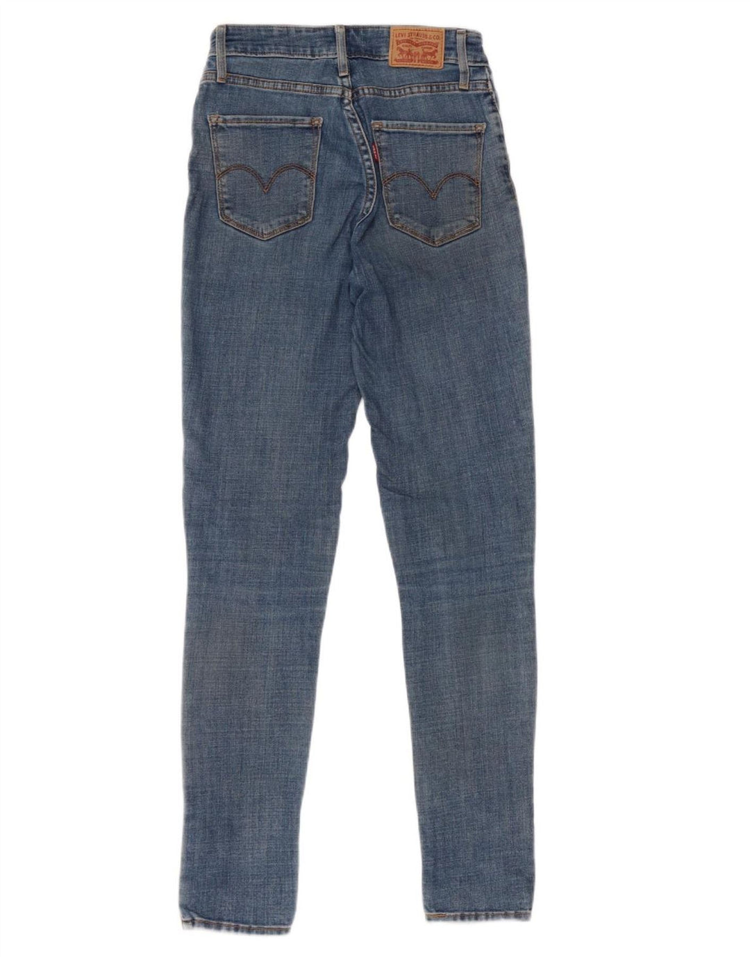 Damskie jeansy LEVI'S 721 z wysokim stanem W25 L30 Niebieska bawełna