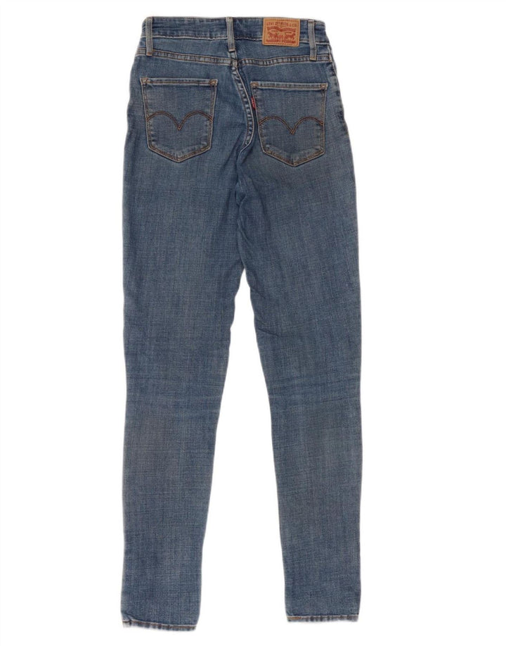 Damskie jeansy LEVI'S 721 z wysokim stanem W25 L30 Niebieska bawełna