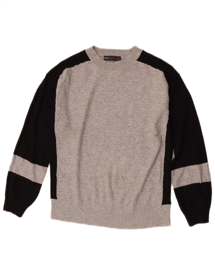 Sweter damski Marks & Spencer z okrągłym dekoltem, UK 10, mały, szary