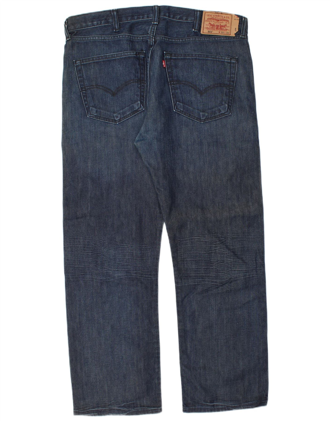 Męskie dżinsy Levi's 501 Straight W38 L30 Granatowa bawełna