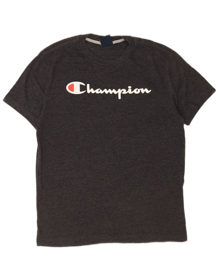 Męski T-shirt o luźnym kroju CHAMPION z grafiką, mały, szary