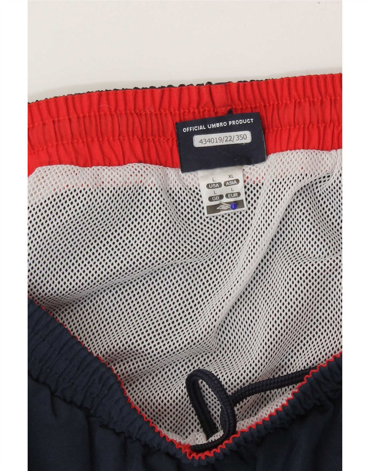 Męskie spodenki sportowe Umbro, duże, granatowe, poliestrowe