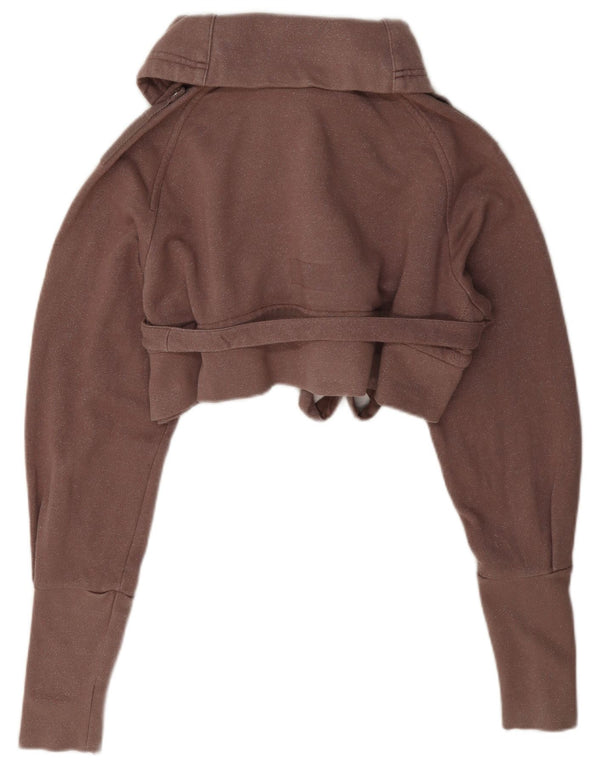 Damska bluza dresowa Adidas Crop Oversized Top Jacket EU 34 XS Brązowa bawełna