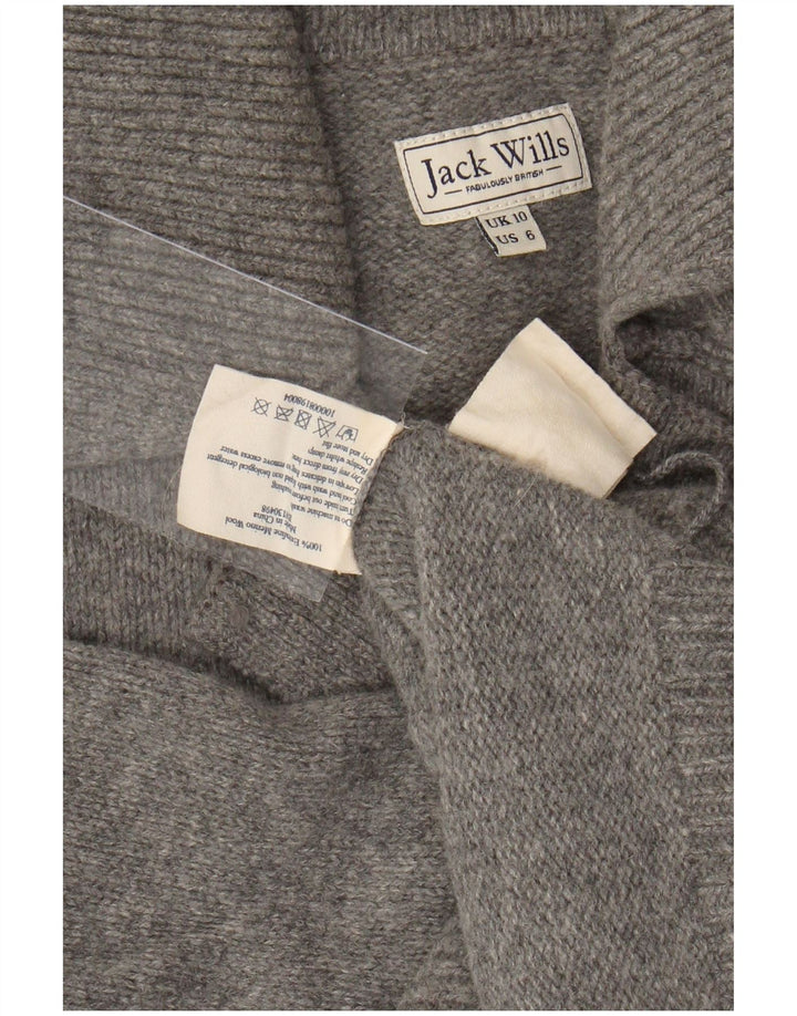 JACK WILLS Damski sweter oversize UK 10 Small Grey