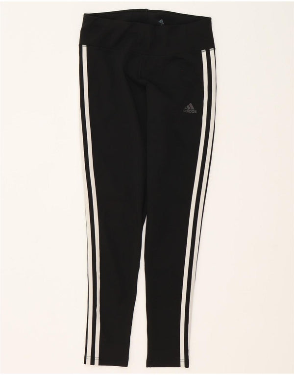 Damskie legginsy Adidas Climalite UK 8, małe, czarne, poliestrowe