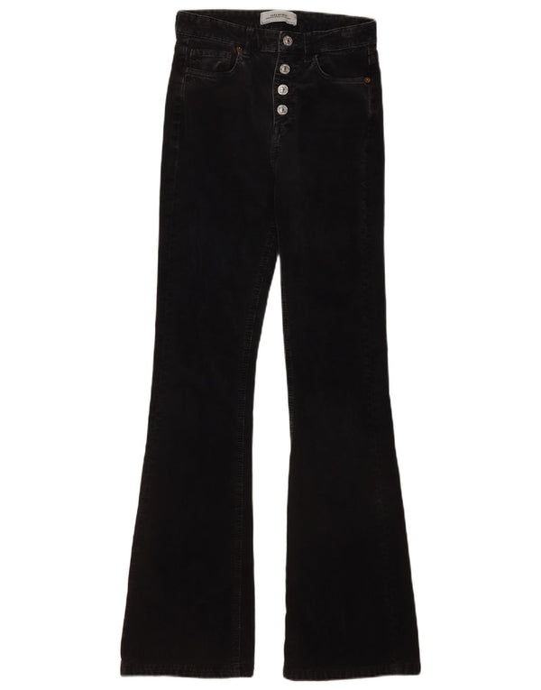 Spodnie sztruksowe Zara Damskie Flare EU 34 2XS W24 L31 Czarne