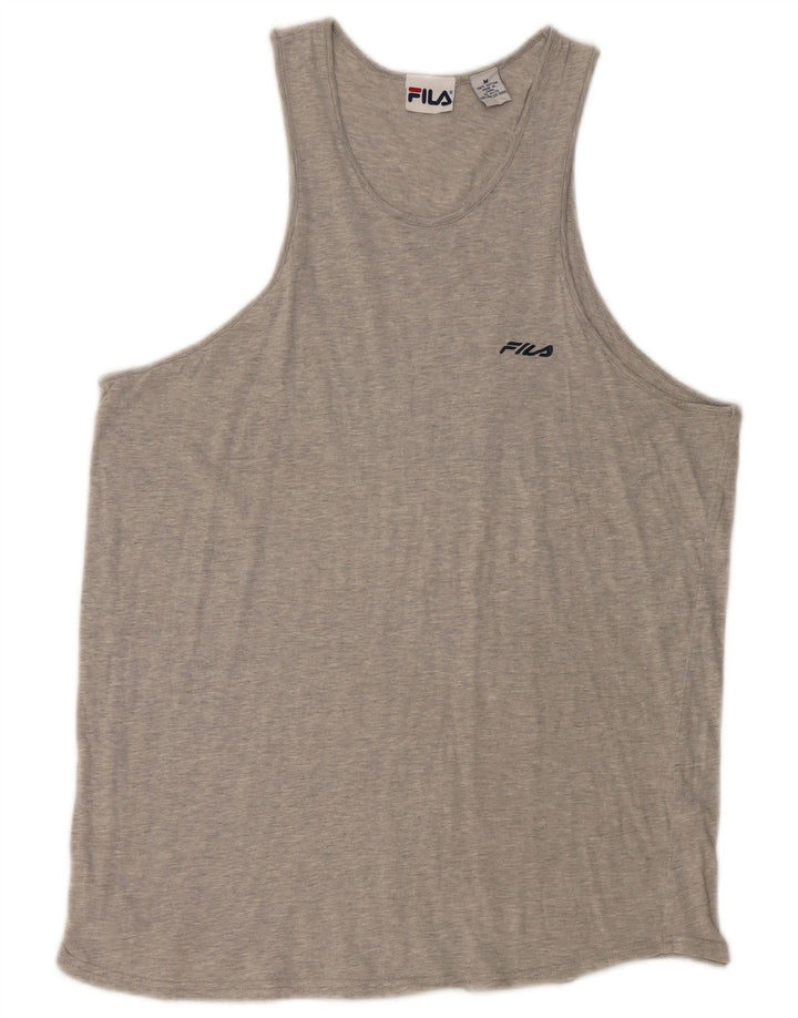 Top damski Fila Vest UK 14 Średni szary, bawełniany