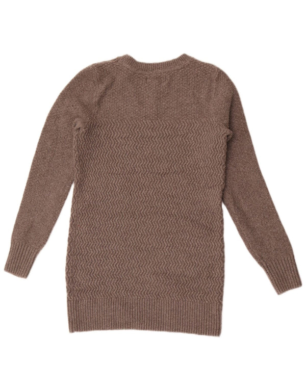 Damski sweter z długim rękawem Fat Face z dekoltem w łódkę UK 6 XS Szary poliester