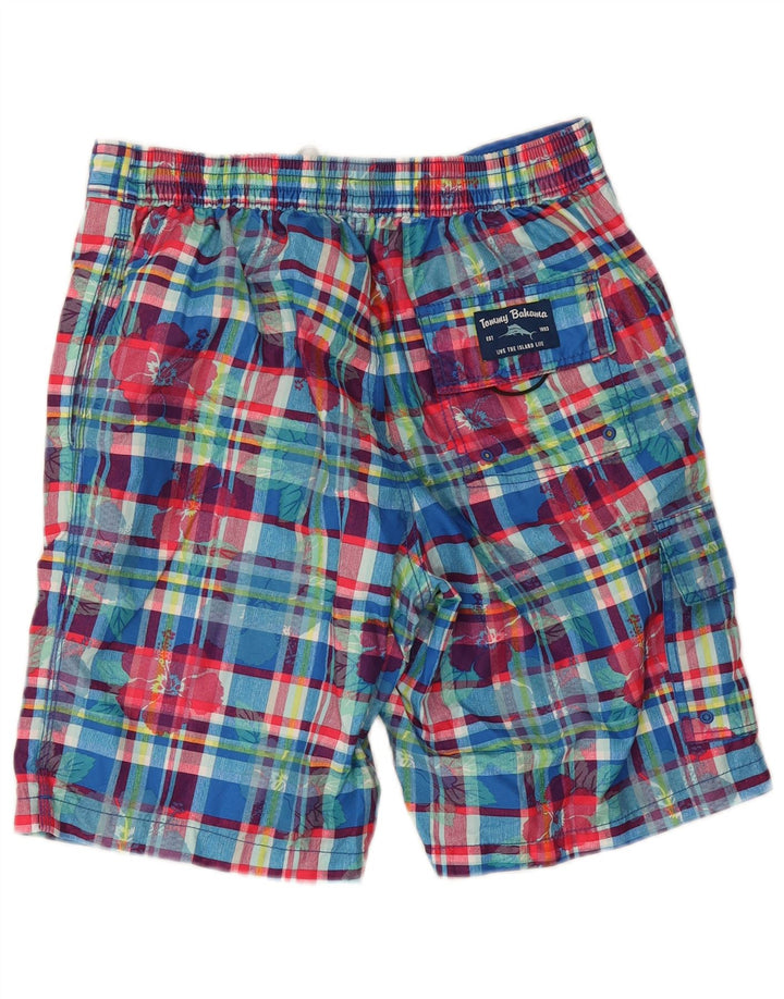 Męskie spodenki kąpielowe Tommy Bahama w małą niebieską kratkę