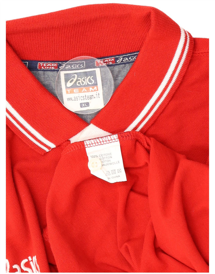 Męska koszulka polo Asics XL, czerwona, bawełniana