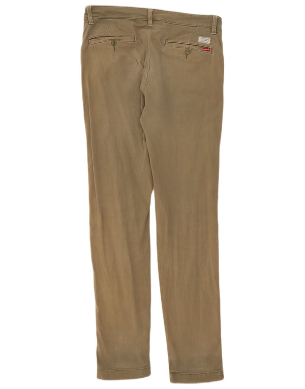 Męskie spodnie chino o standardowym zwężanym kroju Levi's W32 L34, bawełna khaki