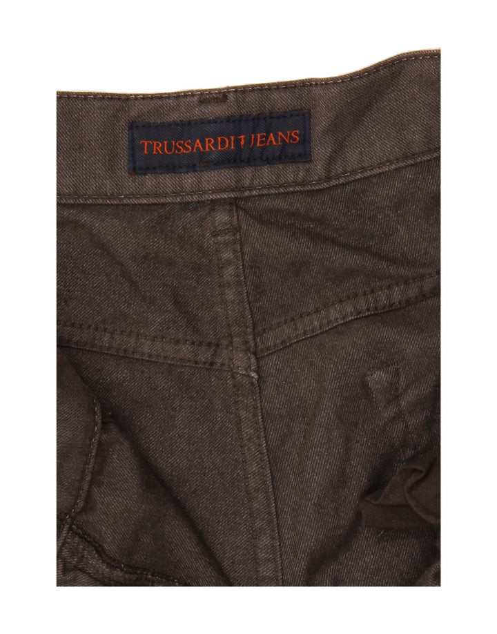 TRUSSARDI Mens Straight Jeans W33 L30 Brown Vintage Trussardi and Second-Hand Trussardi from Messina Hembry 