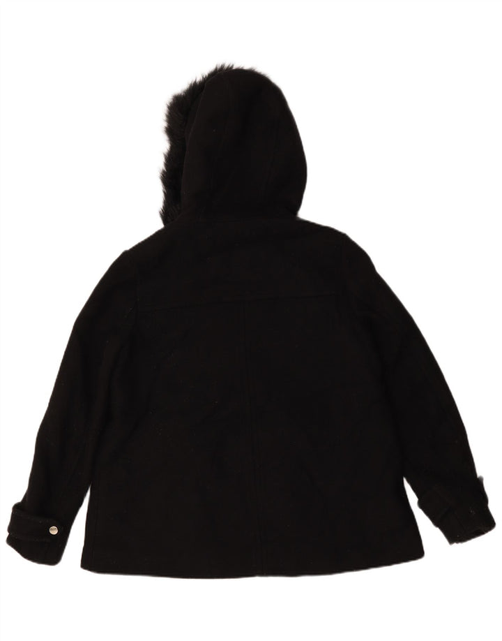 Damski krótki płaszcz oversize z kapturem Zara UK 10 Small Black