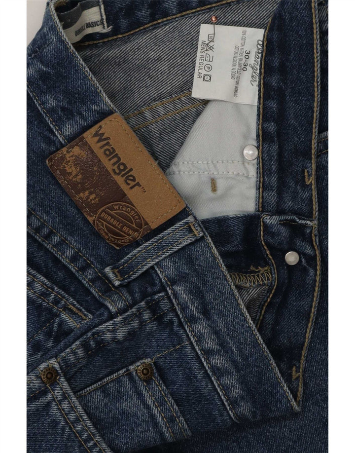 Męskie jeansy Wrangler Regular Straight W30 L30 Niebieskie bawełniane
