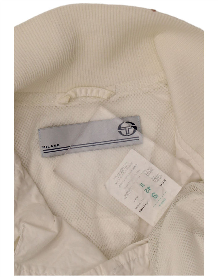 Damska kurtka bomberka Sergio Tacchini Crop UK 10, mała, biała, poliestrowa