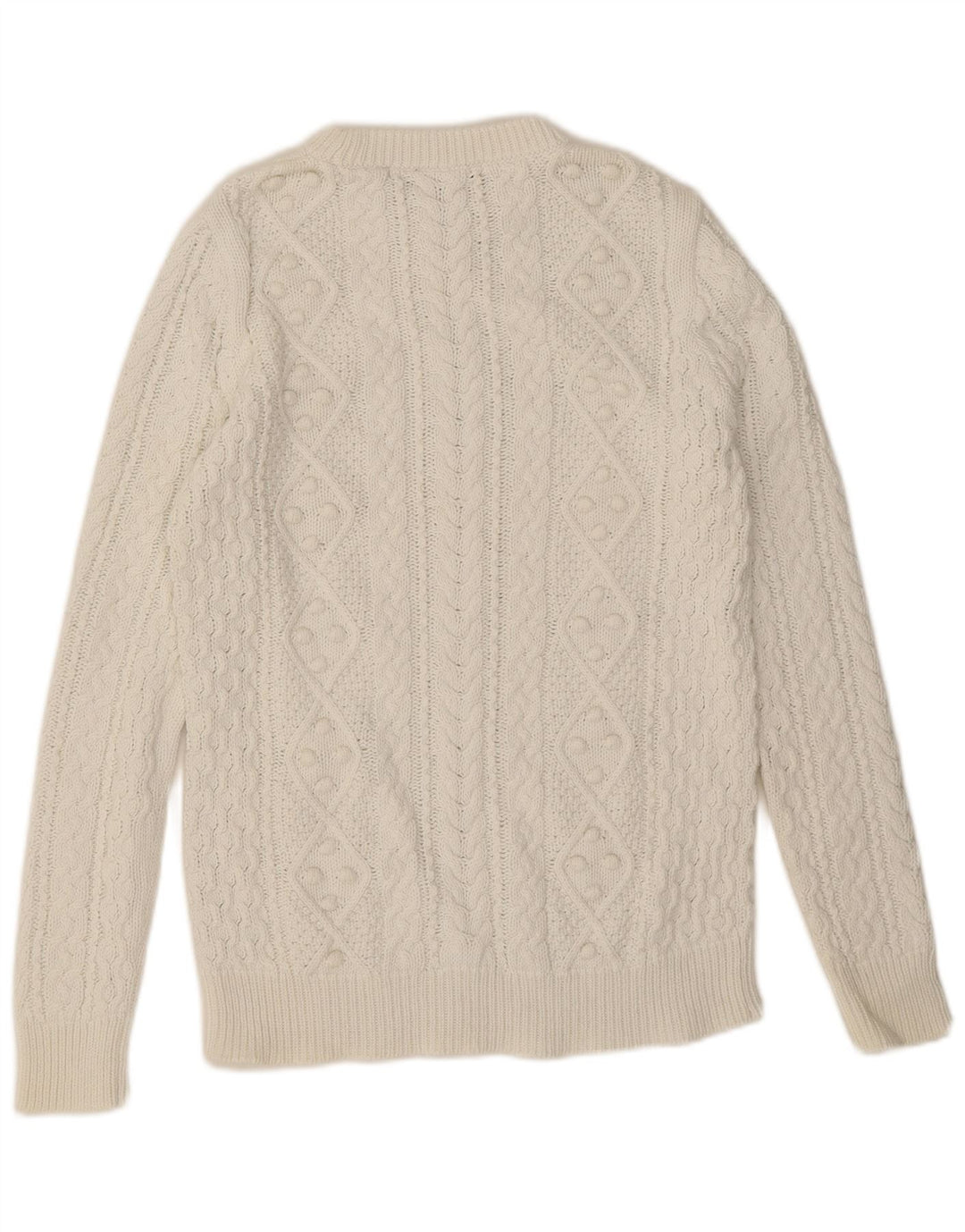 Damski sweter z okrągłym dekoltem Zara, średni biały
