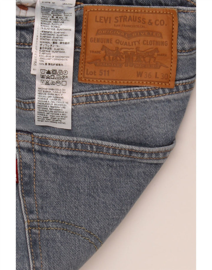 Męskie jeansy Levi's 511 Slim W36 L30 Niebieska bawełna