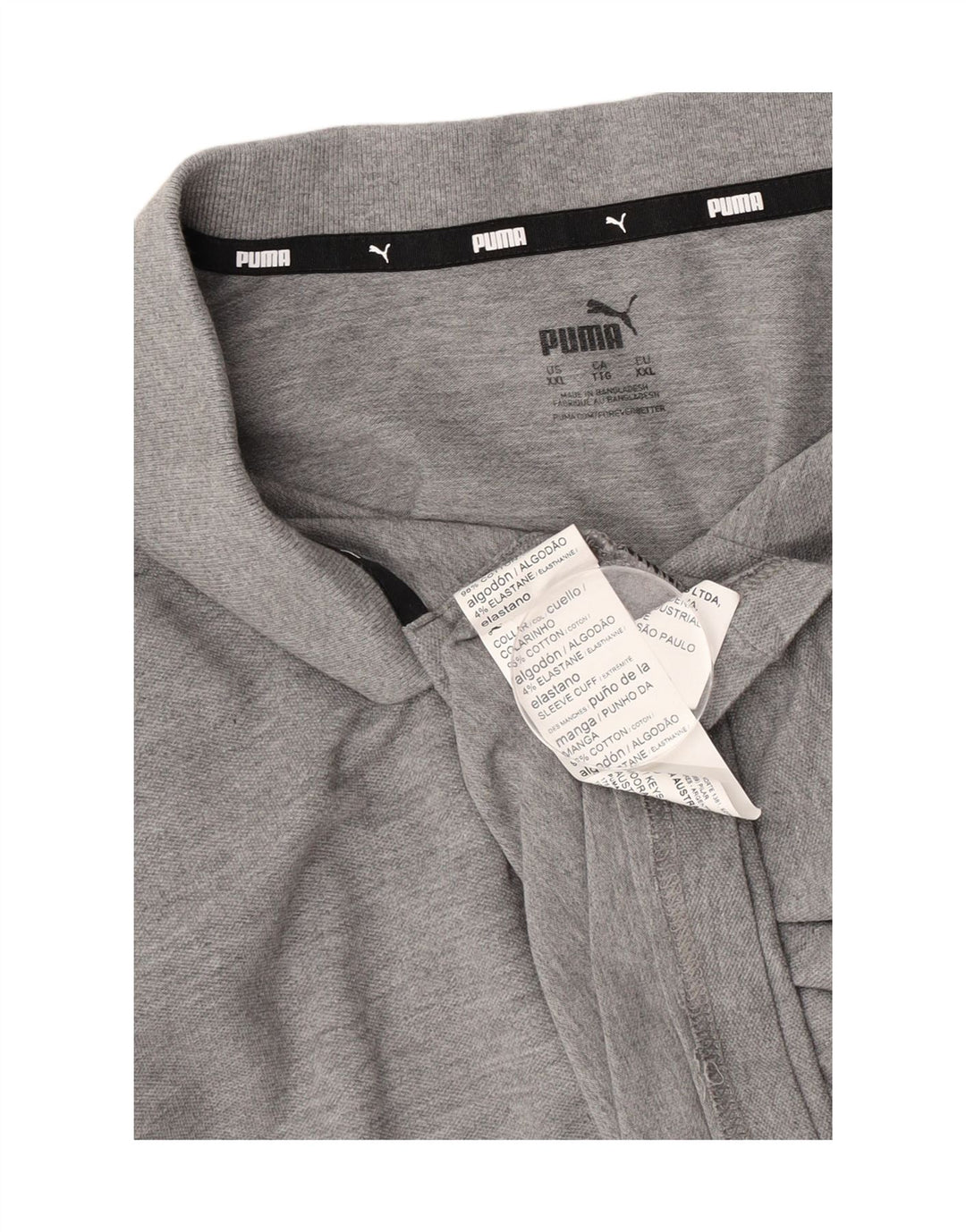 Męska koszulka polo Puma 2XL Szara, bawełniana w plamki