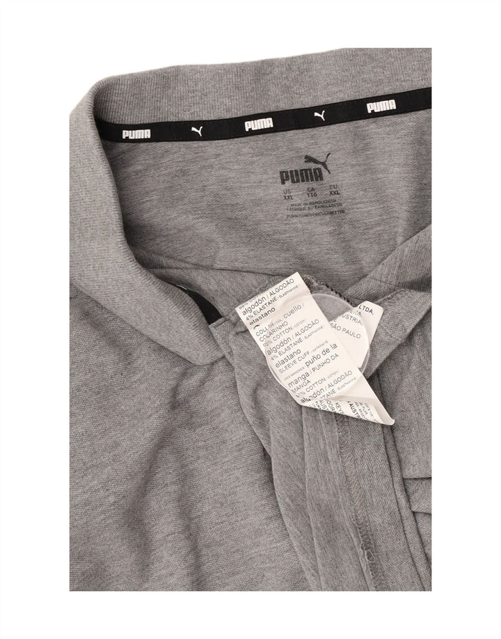 Męska koszulka polo Puma 2XL Szara, bawełniana w plamki