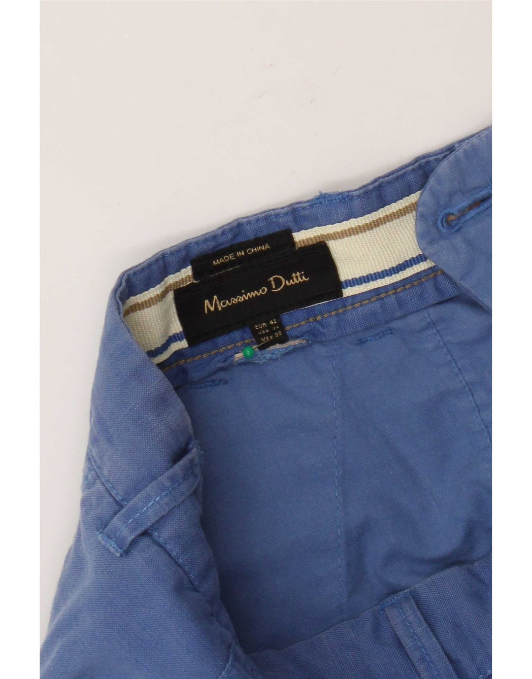 Spodenki cargo męskie Massimo Dutti EU 42 duże W32 niebieskie