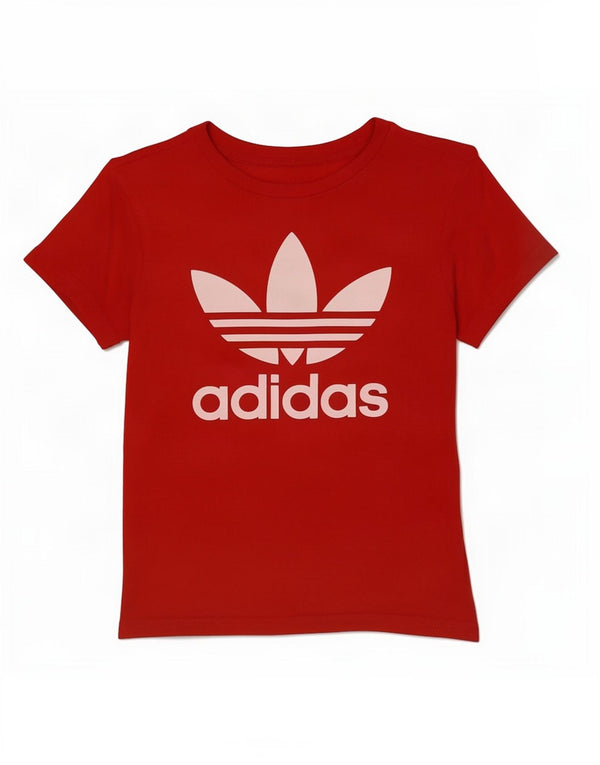 Chłopięca koszulka z grafiką Adidas na 10-11 lat, czerwona, bawełniana