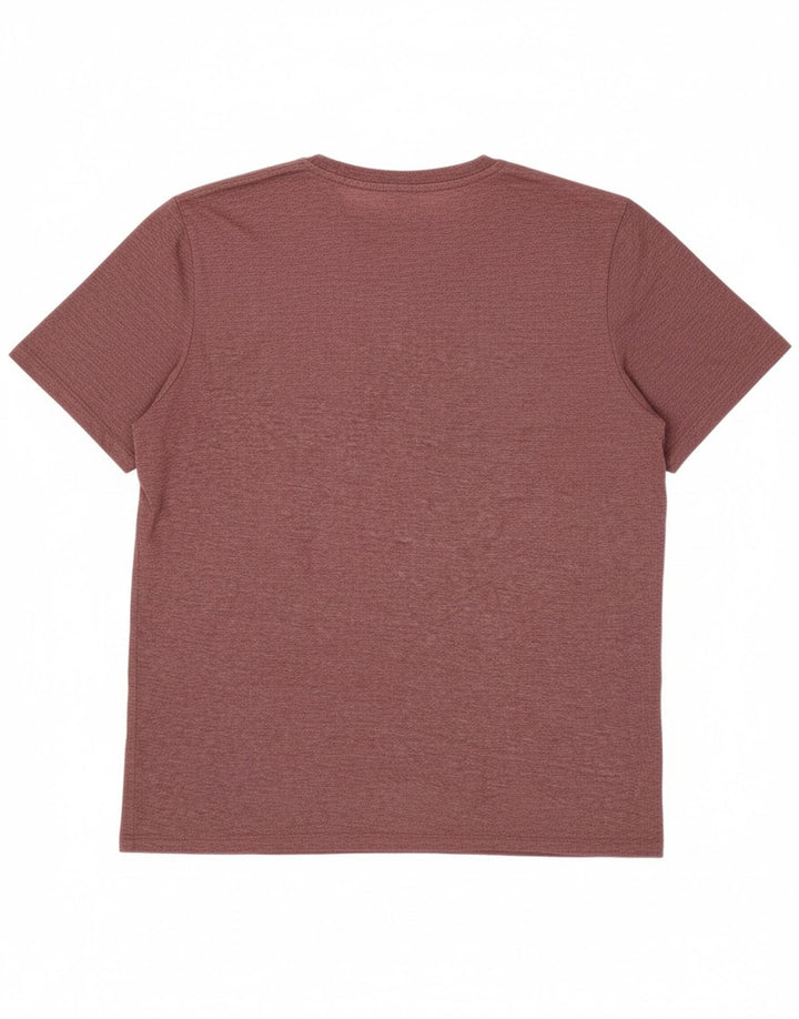 JACK & JONES Mens Graphic T-Shirt Top XL Burgundy Polyester