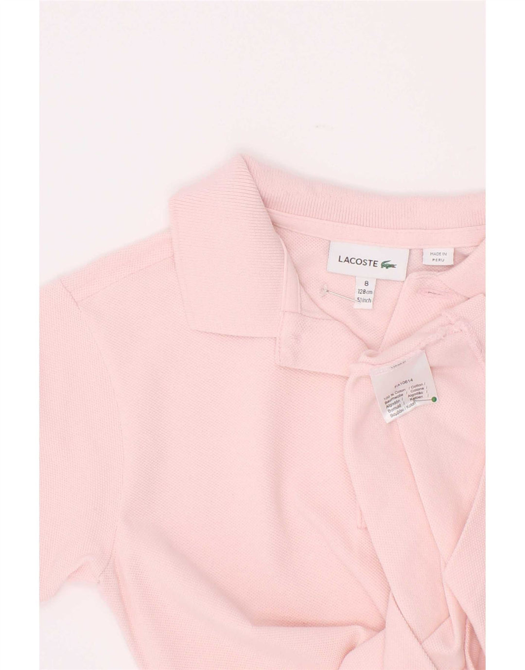 Chłopięca koszulka polo Lacoste 7-8 lat, różowa, bawełniana