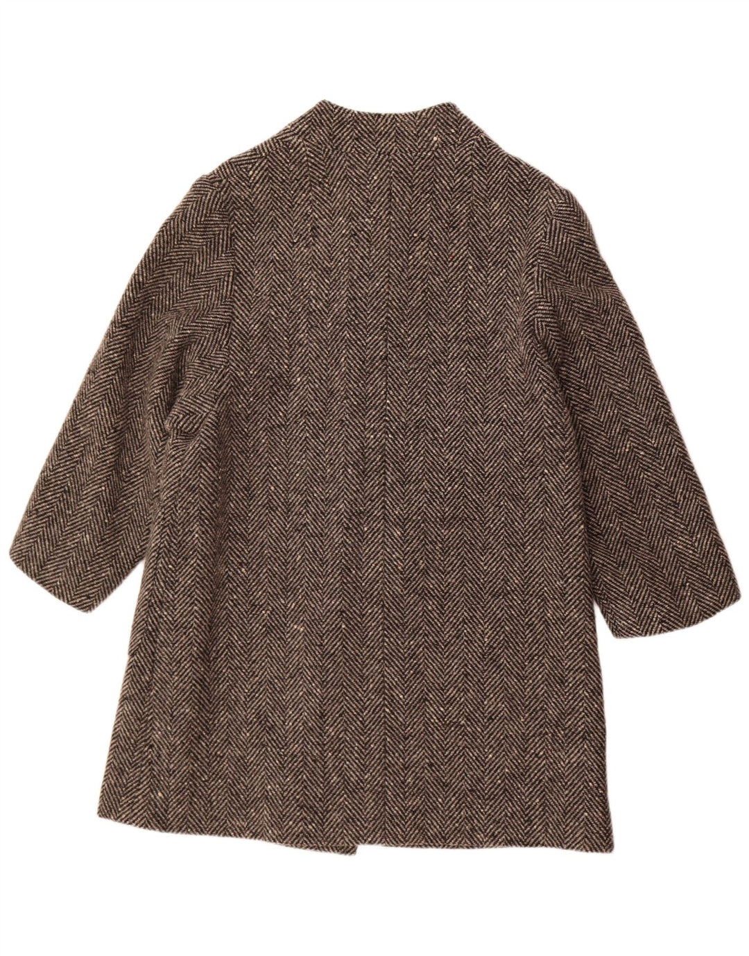 Płaszcz damski w stylu vintage UK 14 Średni szary w jodełkę