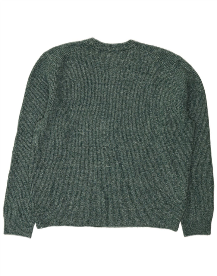 Marks & Spencer Męski sweter z okrągłym dekoltem XL, zielony akryl