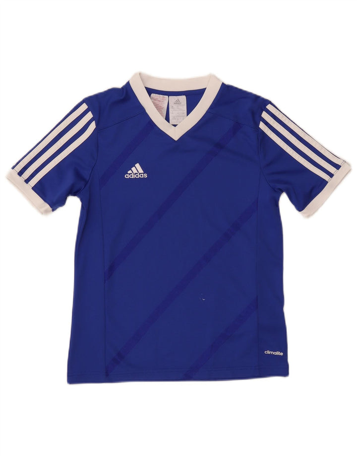 Chłopięcy T-shirt ADIDAS Climalite 11-12 lat, duży, niebieski poliester